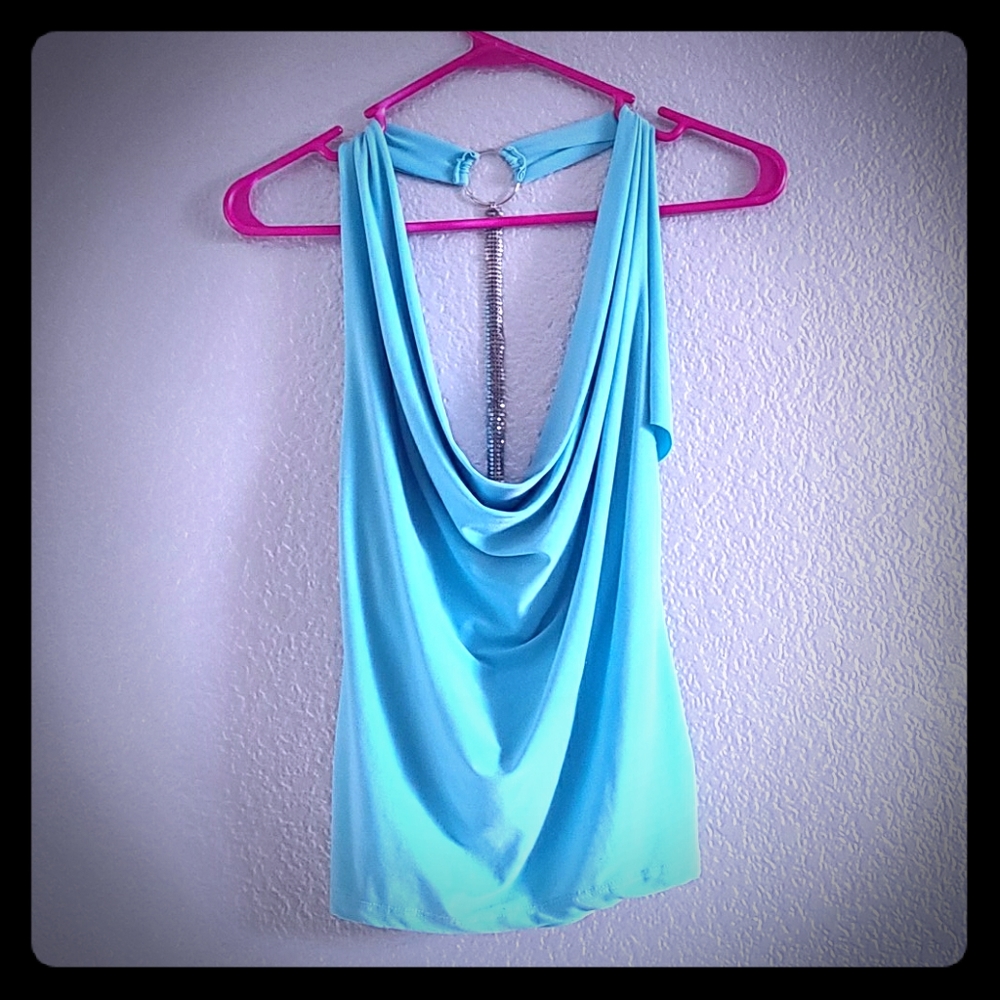 Aqua halter top